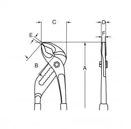 Klešta vodoinstalaterska 250mm 7224 Bahco