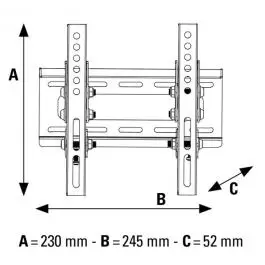 Zidni nosač 10-46" crne VESA 200x200 Hama