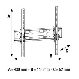 Zidni nosač za TV 23"-56" Vesa 400x400 Hama