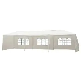 Baštenski paviljon Gazebo 3 x 9 m beli sa 8 bočnih strana