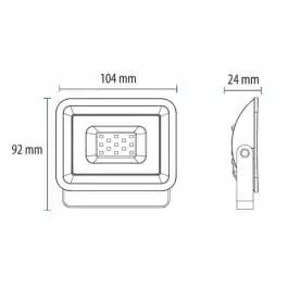 LED reflektor 10W LRF013EW-10/BK PROSTO