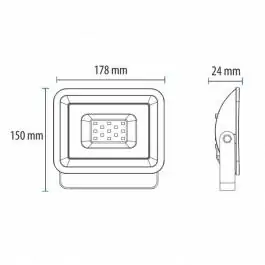 LED reflektor 30W LRF013EW-30/BK PROSTO