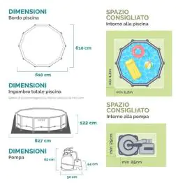 Bazen sa peščanom pumpom Ultra XTR 6.1 x 1.22 m Intex 26334