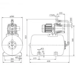 Hidrofor 1100W INITIAL Jet system 4-4-50 Wilo