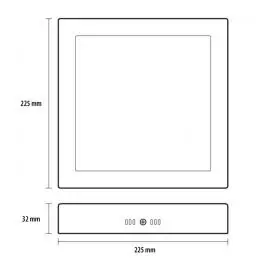 LED nadgradna panel lampa 18W dnevno svetlo LNP-P-18/W-B Prosto