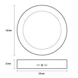 LED nadgradna panel lampa 6W dnevno svetlo LNP-O-6/W-B Prosto