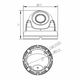 IP DOM kamera 5.0MP POE