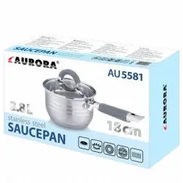 Šerpa Inox sa poklopcem 2,8L AU5581 AURORA