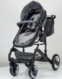 Kolica za bebe sa auto sedištem MARSI 600-1 siva-crni ram