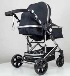 Kolica za bebe MARSI 601 crna-silver ram