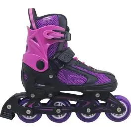 Roleri PW126B-10 crno pink Alu šina ABEC5 PU točkići XS(29-32) ACTION