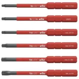 Set od 6 torx bitova slimbit TX8-25 VDE 1/6 S.V4 Wiha