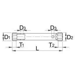 Cevasti ključ dvostrani 215/2 8x9 UNIOR