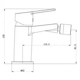 Slavina-baterija za bide ST2596 Diplon