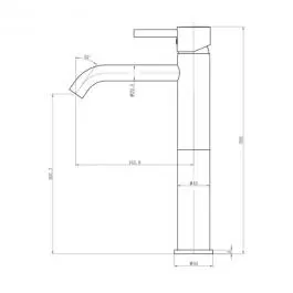 Slavina-baterija za lavabo visoka ST2512-1 Diplon