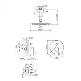 Baterija za tuš kadu 231603G ROSAN