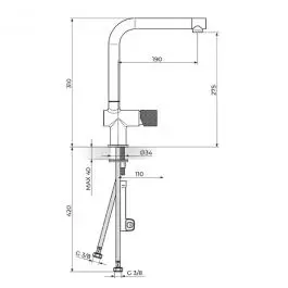 Baterija za sudoperu 238301BG ROSAN