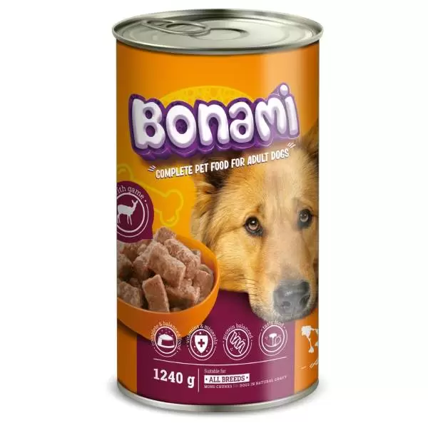 Konzerva za pse Divljač 1240g Bonami