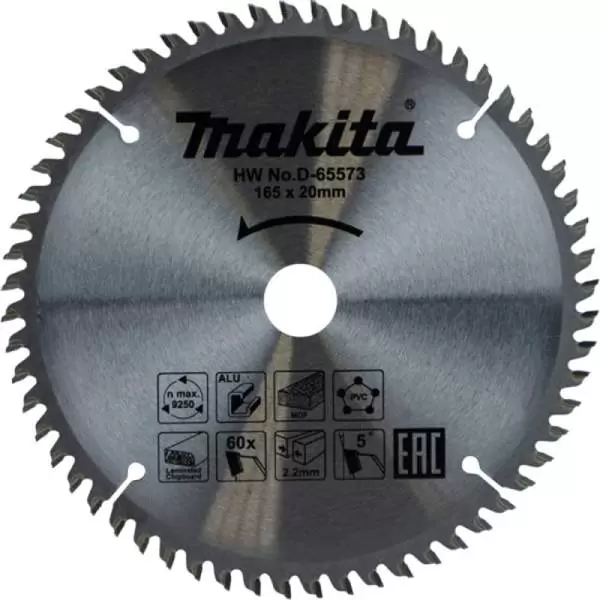 Višenamenski TCT list testere 185mm x 30mm x 60T Makita