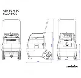 Usisivač sa polu-automatskim čišćenjem ASR 50 M SC  Metabo