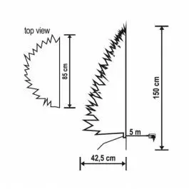 Nazidna veštačka jelka 150cm sa osvetljenjem KMF7/150 HOME