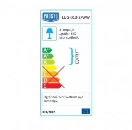 Ugradna LED lampa 3W toplo bela LUG-013-3/WW Prosto