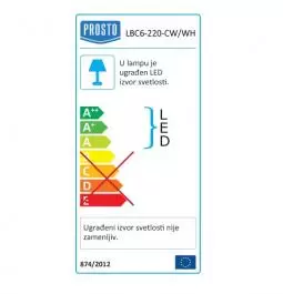 LED brodska lampa 18W IP65 LBC6-220-CW/WH Prosto