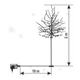 Ukrasno drvo sa LED diodama 200cm Home