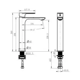 Diplon Baterija za lavabo visoka ST9512-1