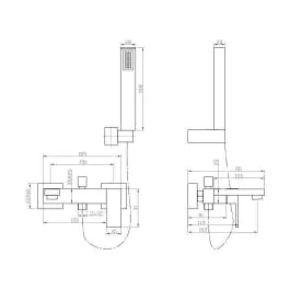 Diplon Quadro baterija za kadu ST1051