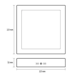 LED nadgradna panel lampa 18W dnevno svetlo PROSTO