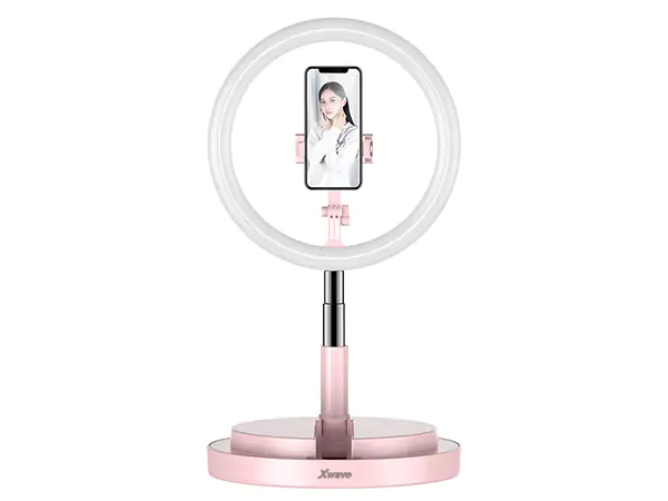 Selfie stalak led svetlo, visina 58-168cm, roze