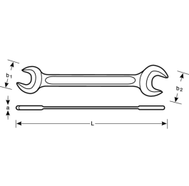 Bahco viljuškasti ključ crni 55-60mm 895M-55-60