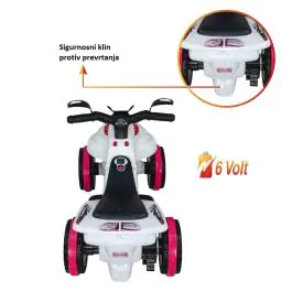 Motor na akumulator-guralica 2u1 Face 6V beli