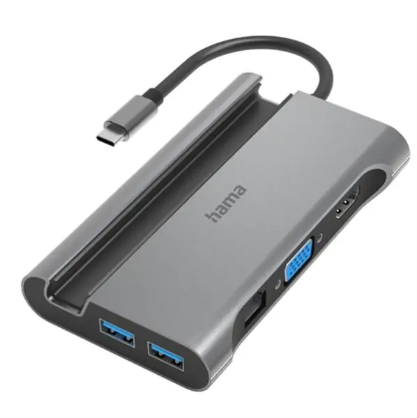 Hama USB-C Stanica 3xUSB-A3.1,HDMI™,VGA,LAN,USB-C (PD)