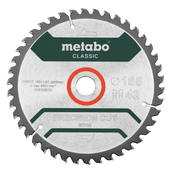 Metabo List kružne testere za drvo Classic 165x20 Z42