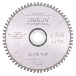 Metabo list cirkulara Multi-Cut 210X30, Z64 FZ/TZ, 5°NEG.