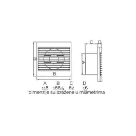 Izduvni ventilator 120mm