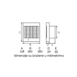 Izduvni ventilator 120mm POLO5