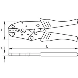 CRW01 BAHCO Krimp klešta 0.6-6.0 mm2