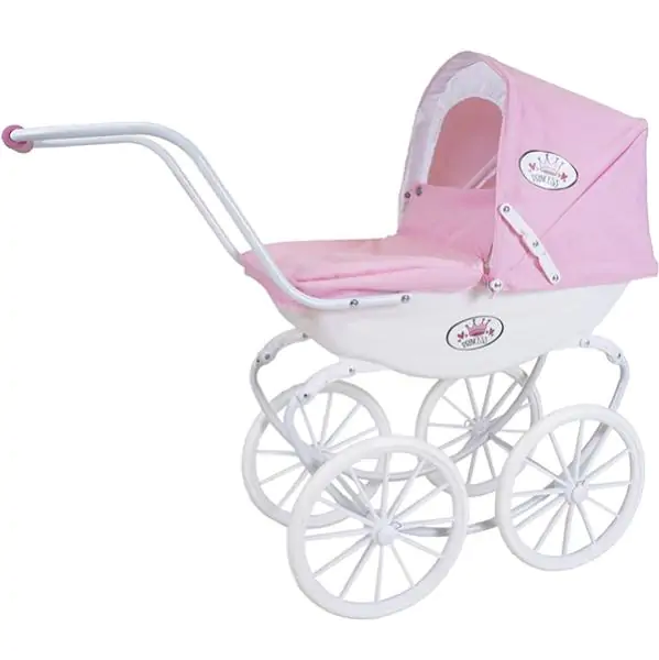 Kolica za lutke Classik-rose/white