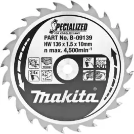 List za testeru od tvrdog metala, 136/10mm sa 24 zubaca Makita