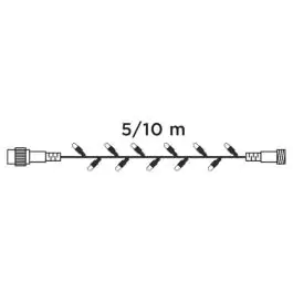 LED Svetleci niz 5m 50 kom toplo bela