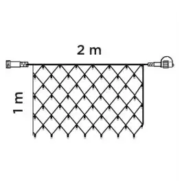 LED mreza 1 x 2 m. 96 kom. toplo bela CRYSTALLINE