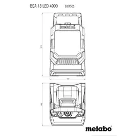 Led reflektor akumulatorski BSA 18 LED 4000lm Solo Metabo