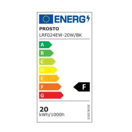 LED reflektor 20W LRF024EW-20W/BK Prosto