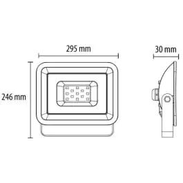 LED reflektor 100W LRF024EW-100W/BK Prosto