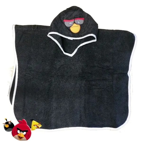 Peškir Pončo Angry Birds Bomb Black