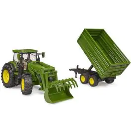 Bruder traktor John Deere 7R350 sa utovarivačem i prikolicom