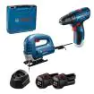 Bosch Akumulatorski set GSR 120-Li + GST 8000E 12V 2x2,0 Ah + kofer, 0615990M8N